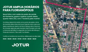 NOVOS HORÁRIOS - NOVA LINHA com saída do posto de saúde do Pachecos via Nova Palhoça.