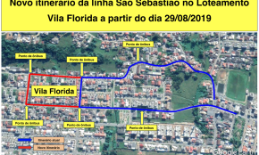 Novo itinerário da linha São Sebastião no loteamento Vila Florida